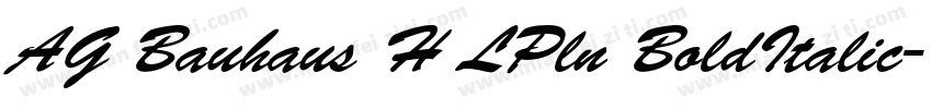 AG Bauhaus H LPln BoldItalic字体转换